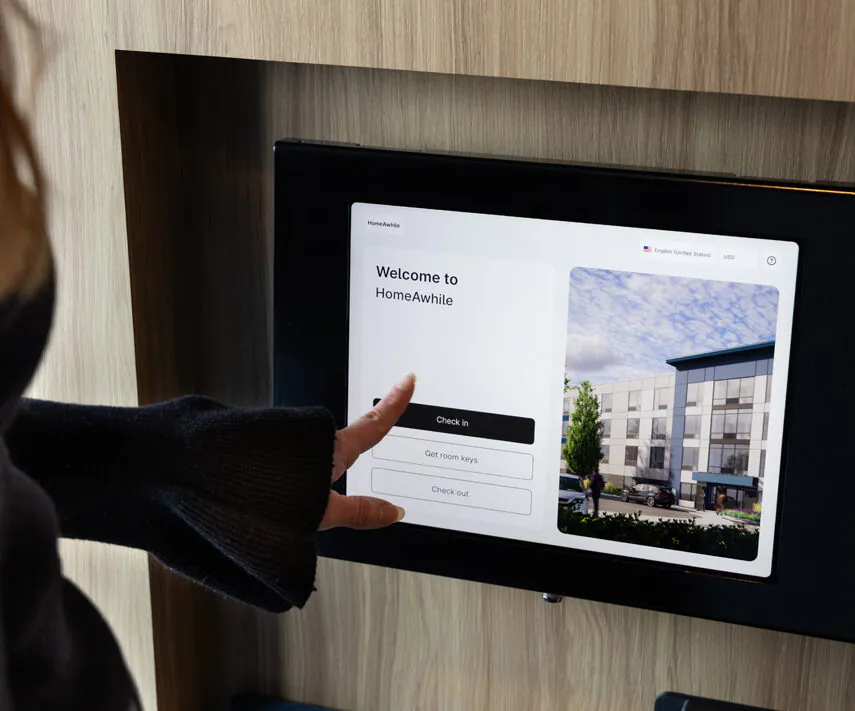 Self Check in Kiosk in the entry.