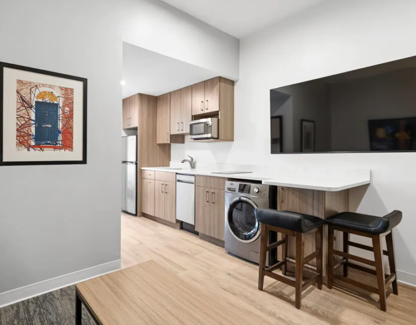 King One Bedroom Suite with LG All-in-One Compact Washer/Dryer