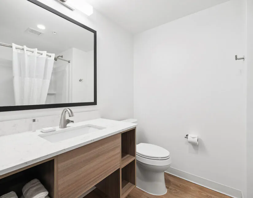 The bathroom at HomeAwhile.